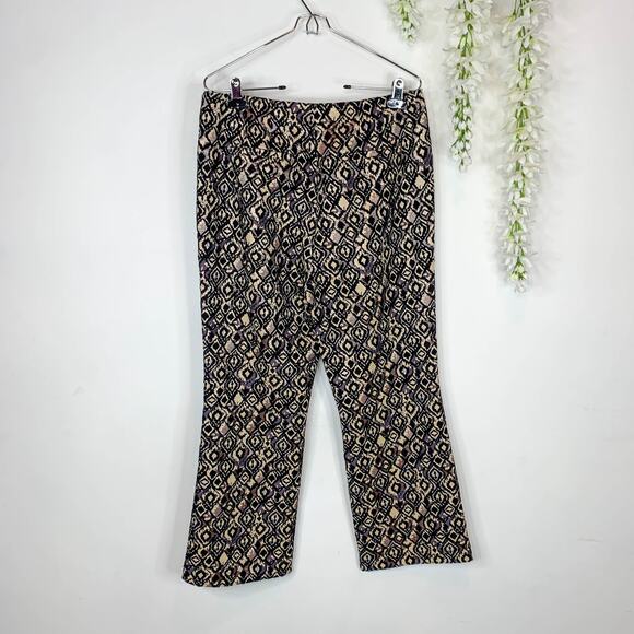 FREE PEOPLE brocade straight leg pants gold metallic whimsigoth regency 2859 - Picture 2 of 8